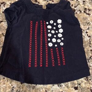 GAP Kids Navy Tee with Red and White Floral Pattern